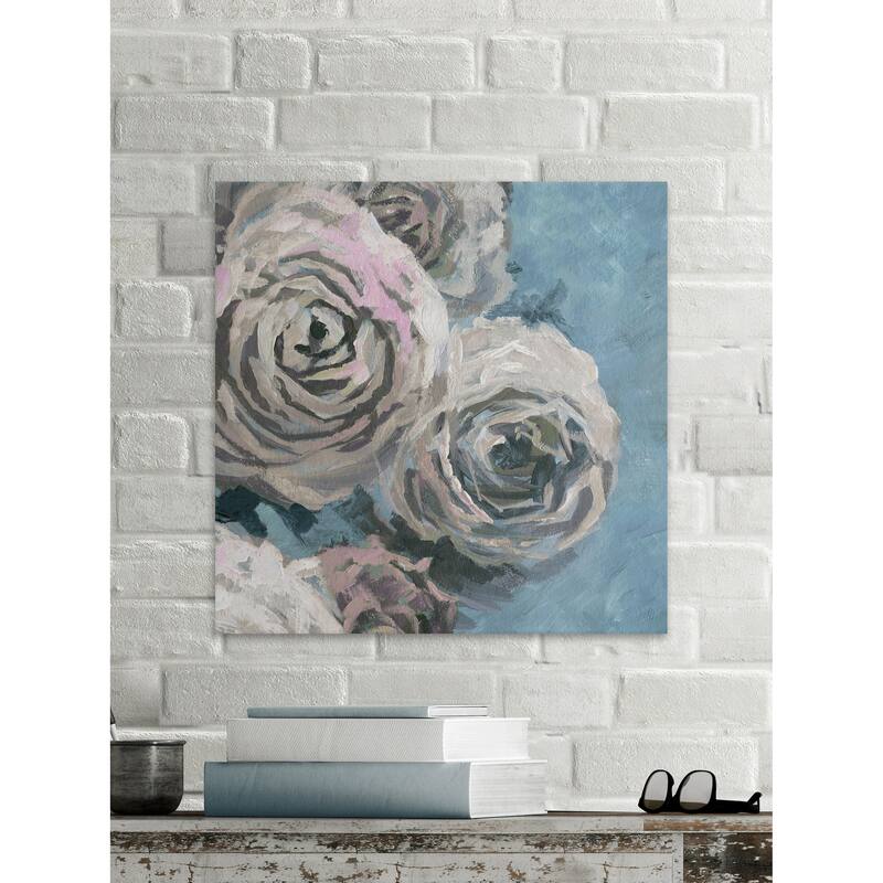 'Dusty Pink Blossoms' Painting Print on Wrapped Canvas - Multi-Color