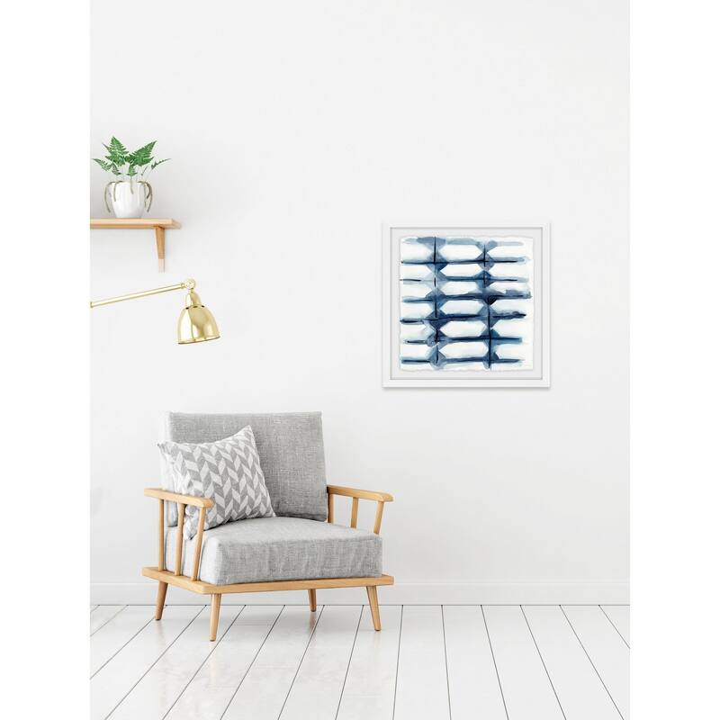 'Indigo Study III' Framed Painting Print - Multi-Color