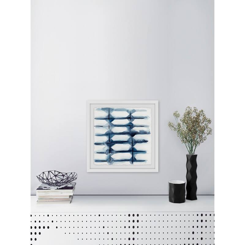 'Indigo Study III' Framed Painting Print - Multi-Color