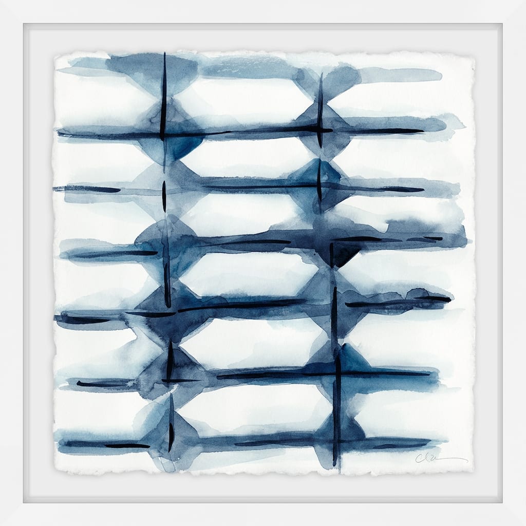 'Indigo Study III' Framed Painting Print - Multi-Color