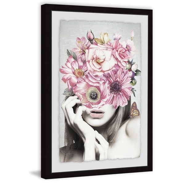 Marmont Hill - Handmade Pink Floral Beauty Framed Print. Opens flyout.