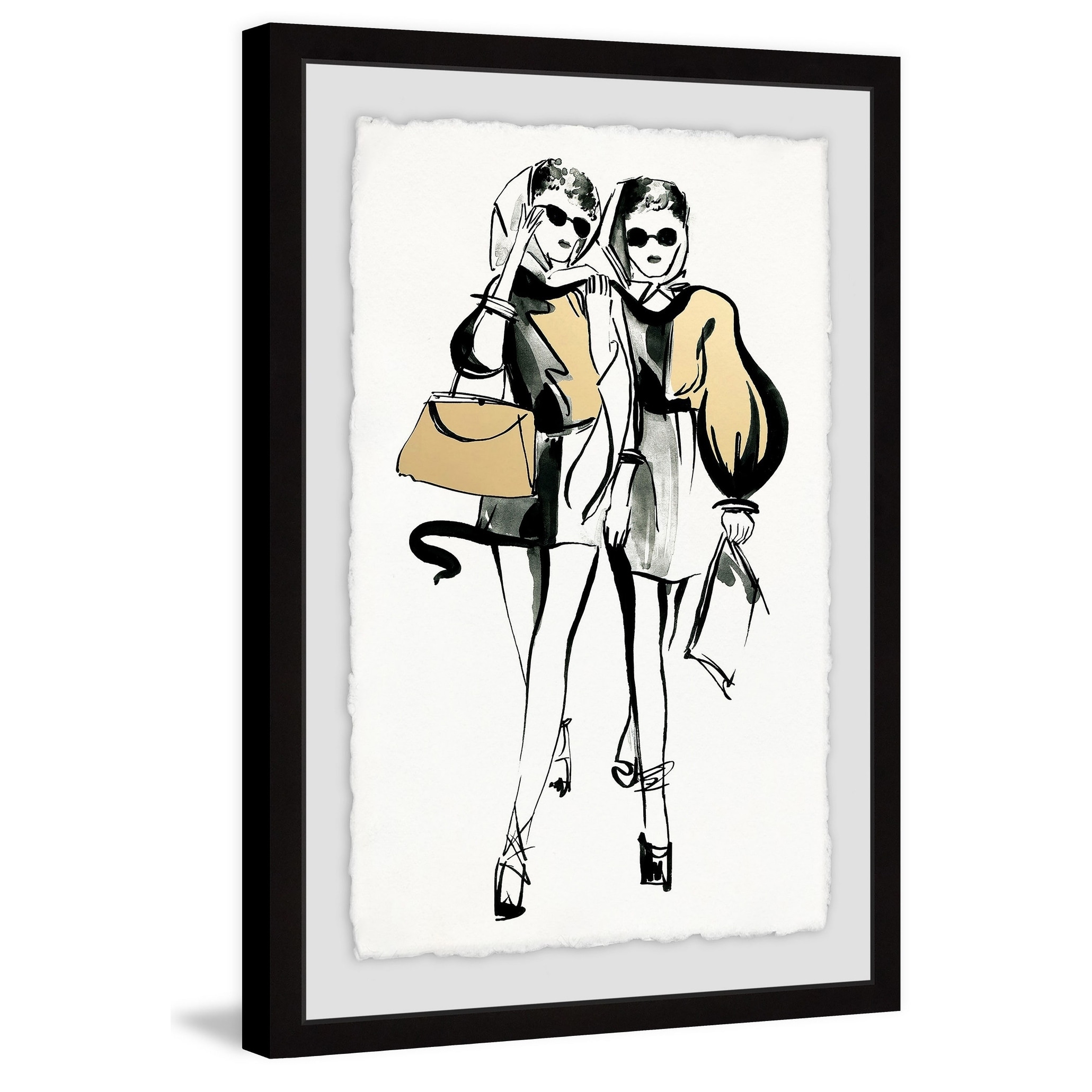 Fashion Travel Trunks - Framed Print - Multi-Color - Bed Bath