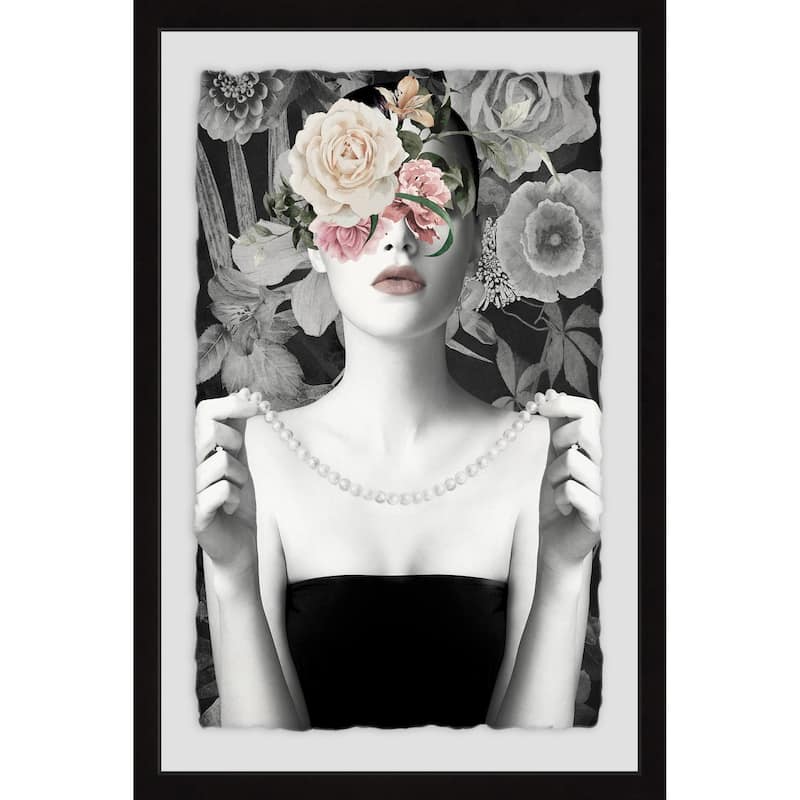 'Flower Madness II' Framed Painting Print - Multi-Color