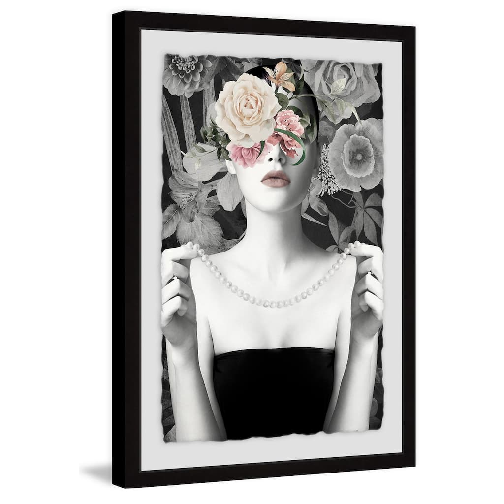 'Flower Madness II' Framed Painting Print - Multi-Color