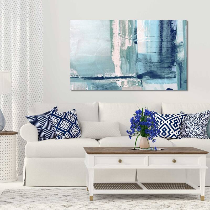 "Miss The Sea I" by Susan Jill Print on Canvas - Blue
