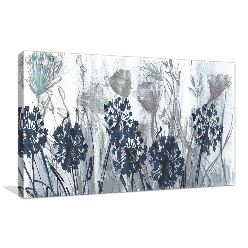 "Indigo Field" by Susan Jill Print on Canvas - Blue