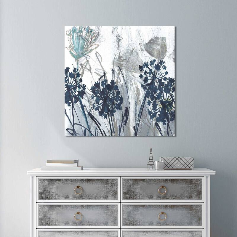 "Indigo Field 1" by Susan Jill Print on Canvas - Blue