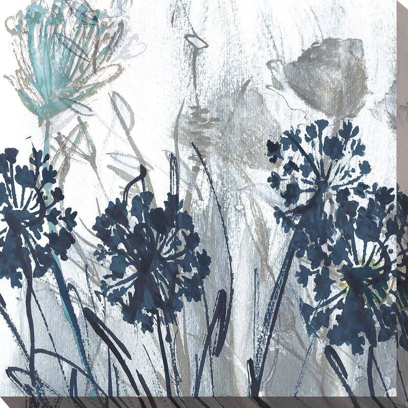 "Indigo Field 1" by Susan Jill Print on Canvas - Blue