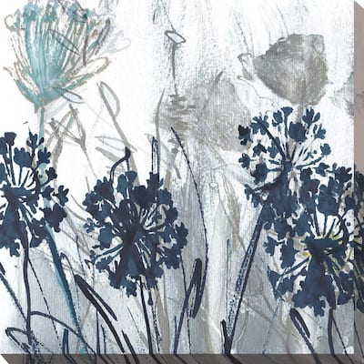 "Indigo Field 1" by Susan Jill Print on Canvas - Blue