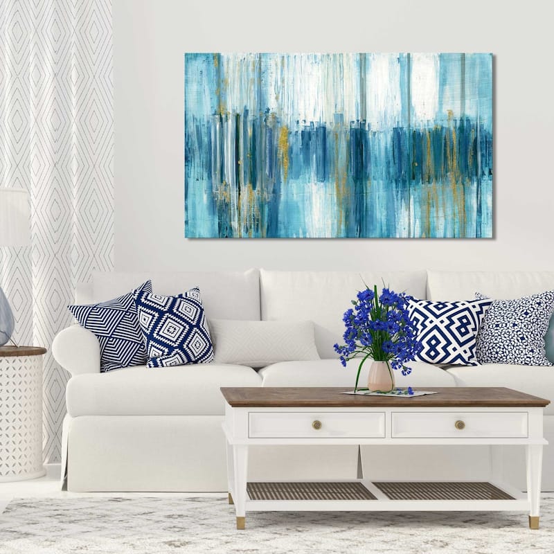 "Saturnia" by Susan Jill Print on Canvas - Blue