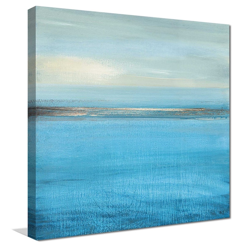 "Ocean Currents II" by Susan Jill Print on Canvas - Blue