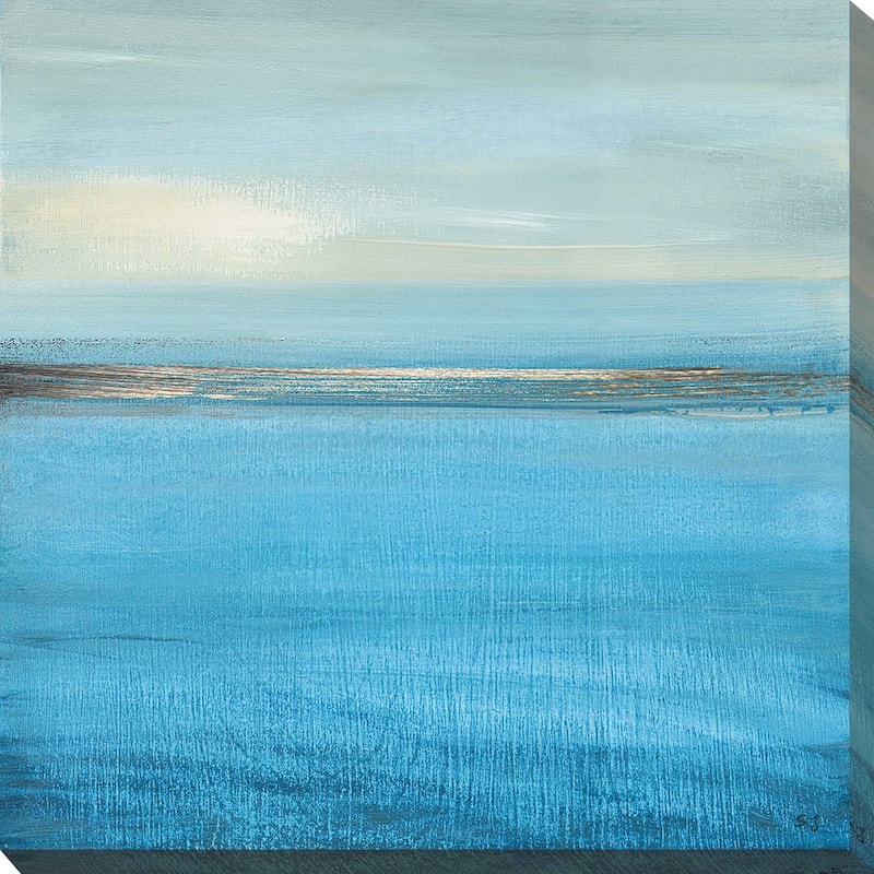 "Ocean Currents II" by Susan Jill Print on Canvas - Blue