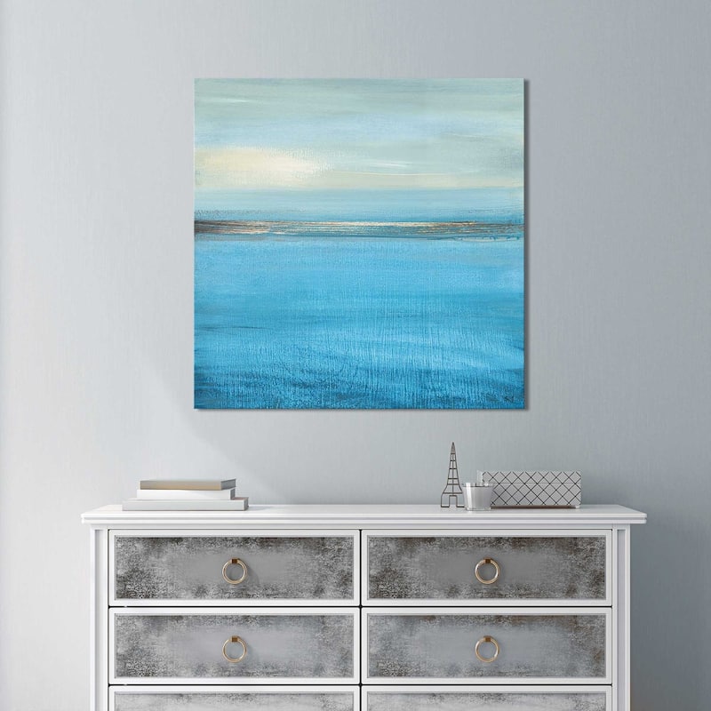 "Ocean Currents II" by Susan Jill Print on Canvas - Blue