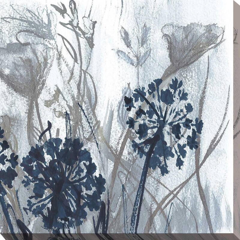 "Indigo Field 2" by Susan Jill Print on Canvas - Blue