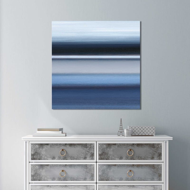 "Indigo I" by Susan Jill Print on Canvas - Blue