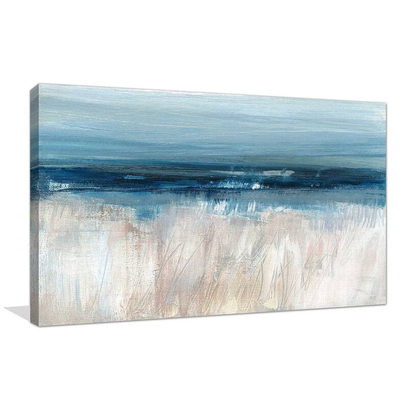 "On The Severn II" by Susan Jill Print on Canvas - Blue