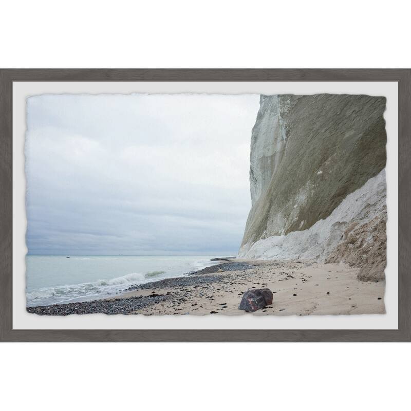 Deserted Beach' Framed Painting Print - Multi-Color