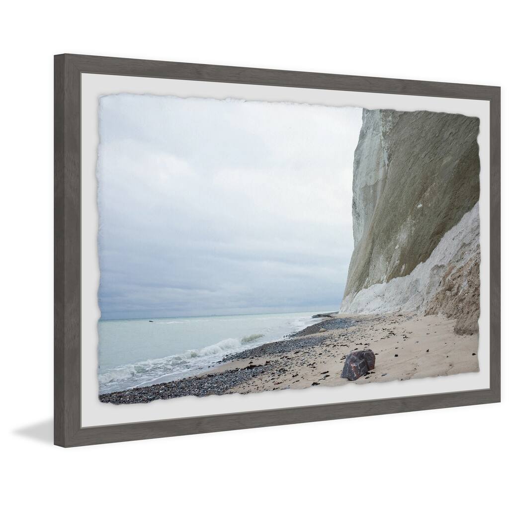 Deserted Beach' Framed Painting Print - Multi-Color