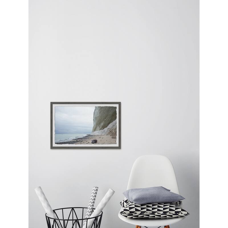 Deserted Beach' Framed Painting Print - Multi-Color