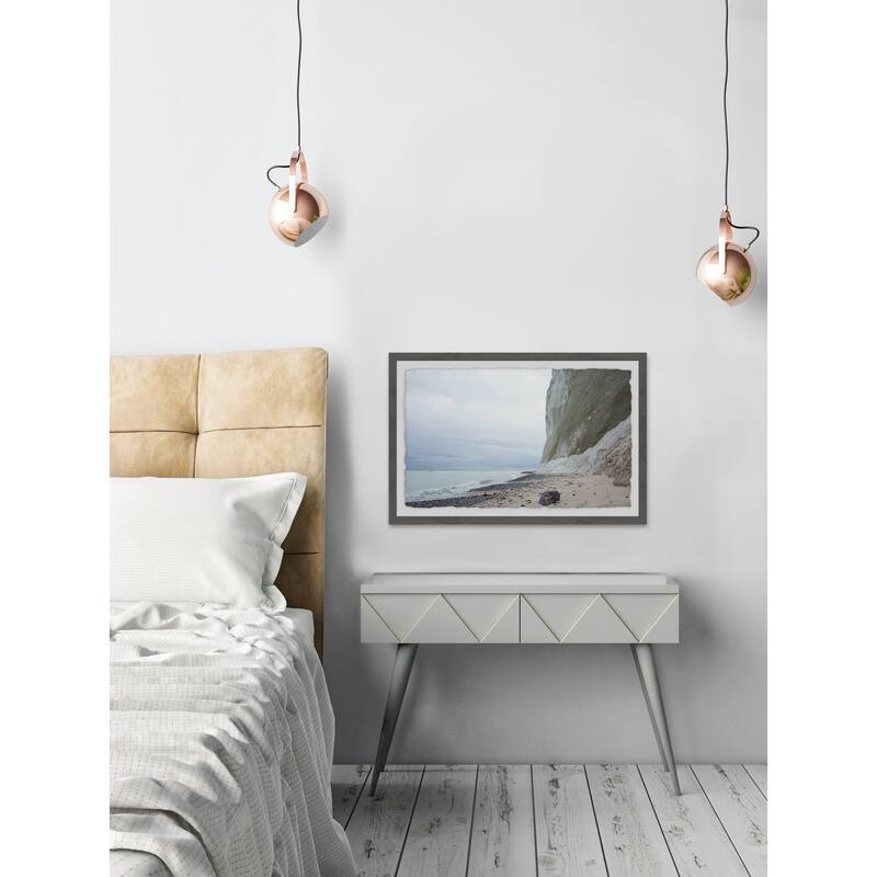Deserted Beach' Framed Painting Print - Multi-Color