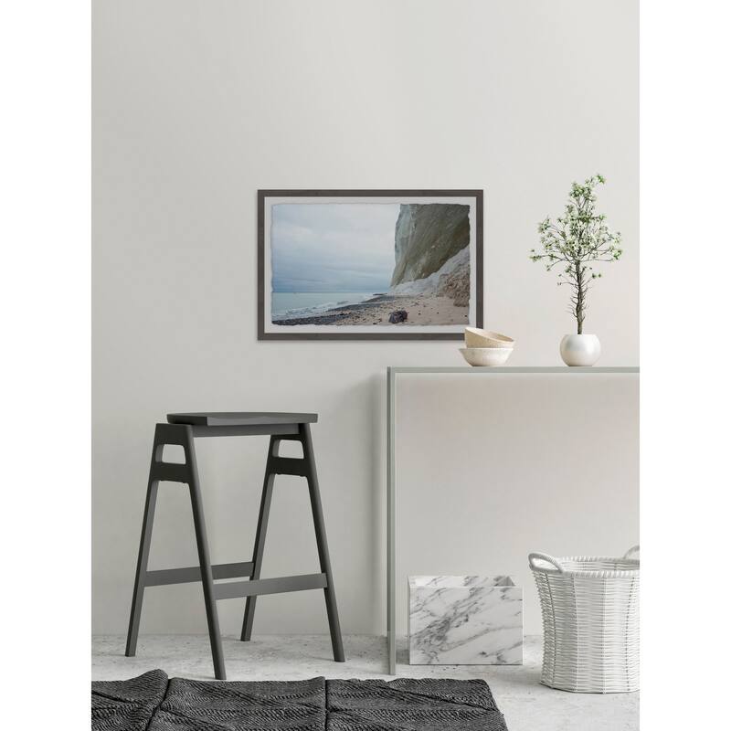 Deserted Beach' Framed Painting Print - Multi-Color