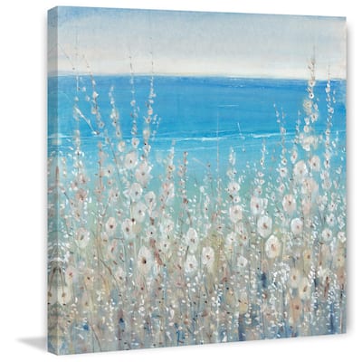 'Flowers by the Sea II' Painting Print on Wrapped Canvas - Multi-Color