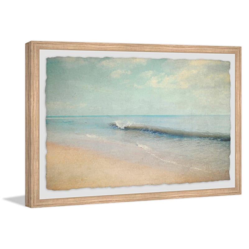 'One Wave' Framed Painting Print - Multi-Color