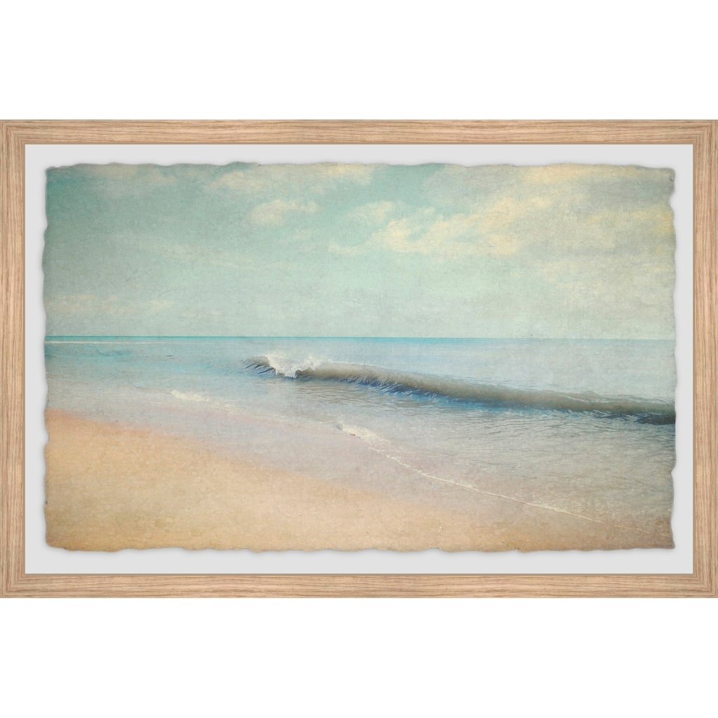 'One Wave' Framed Painting Print - Multi-Color