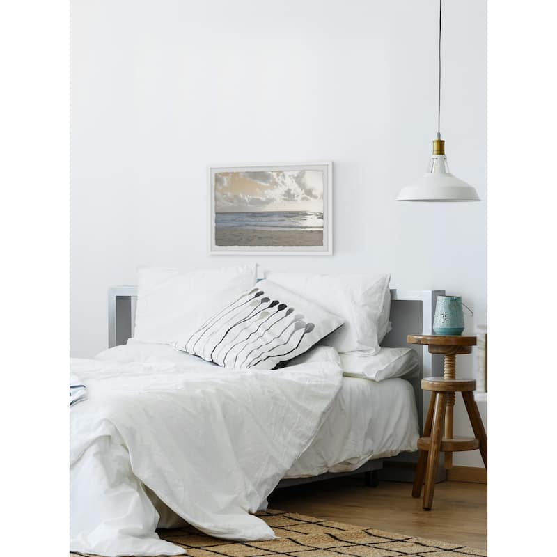 'Serene Sea III' Framed Painting Print - Multi-Color