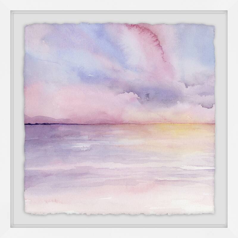 'Pale Sunset II' Framed Painting Print - Multi-Color