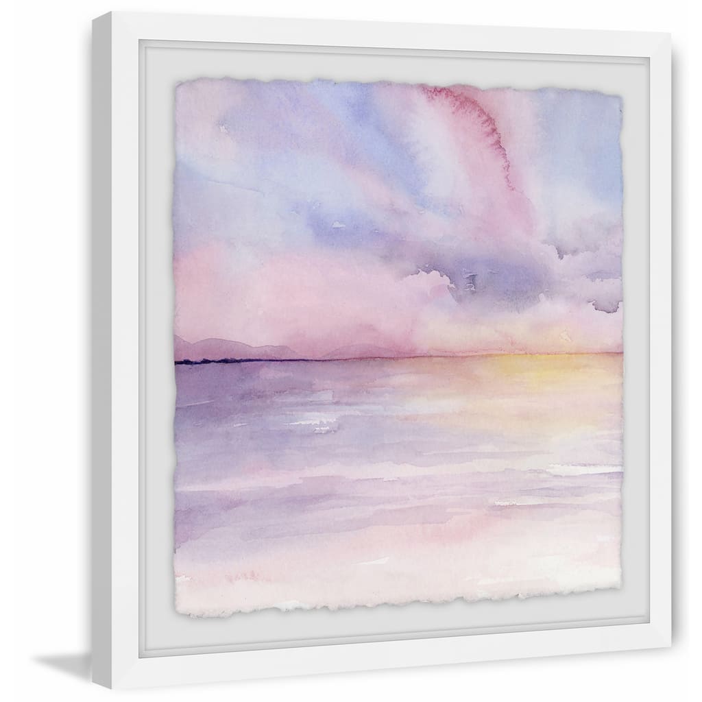 'Pale Sunset II' Framed Painting Print - Multi-Color