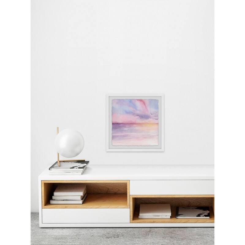 'Pale Sunset II' Framed Painting Print - Multi-Color