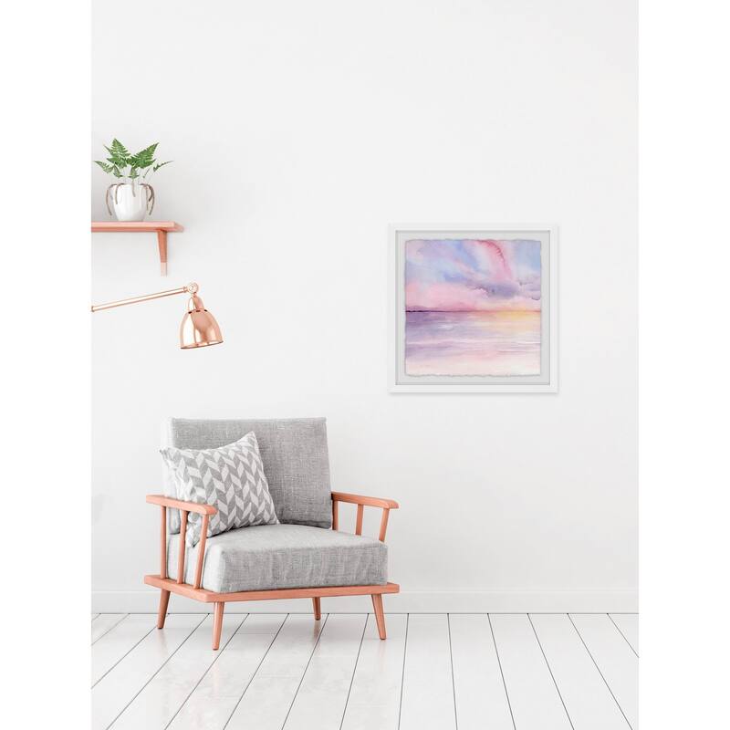 'Pale Sunset II' Framed Painting Print - Multi-Color