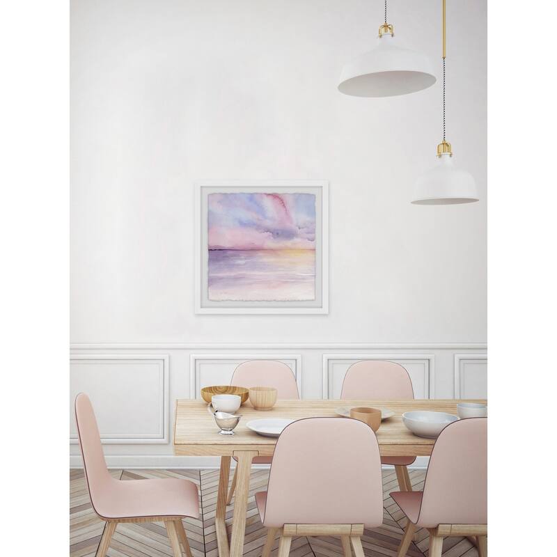 'Pale Sunset II' Framed Painting Print - Multi-Color
