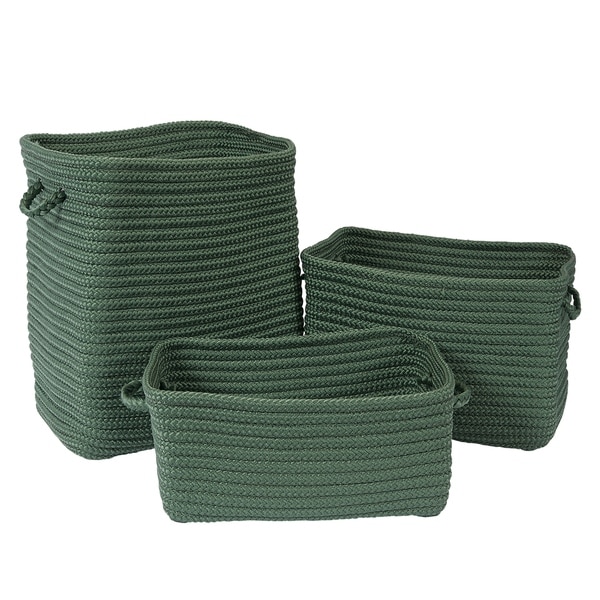 The Gray Barn Sycamore Rise Forest Green 3-piece Basket Set
