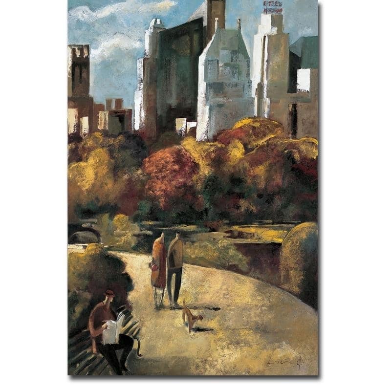 Central Park by Didier Lourenco Gallery Wrapped Canvas Giclee Art (18 in x 12 in, Ready to Hang)