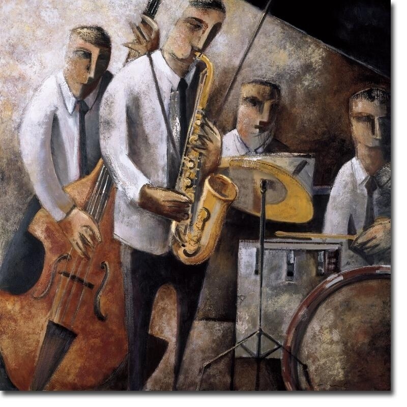 Jazz en Vivo (Live Jazz) by Didier Lourenco Gallery Wrapped Canvas Giclee  Art (14 in x 14 in, Ready to Hang) On Sale Bed Bath  Beyond 24126723