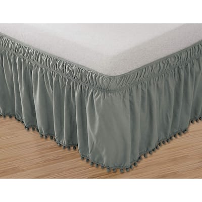 Elegant Comfort Luxury Pom Pom Bed Skirt