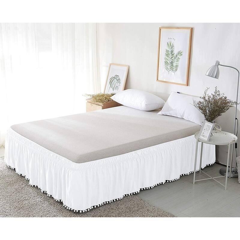 Elegant Comfort Luxury Pom Pom Bed Skirt