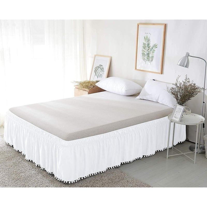 Elegant Comfort Luxury Pom Pom Bed Skirt