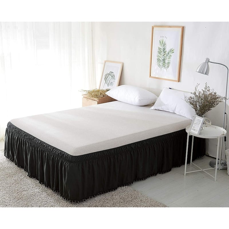 Elegant Comfort Luxury Pom Pom Bed Skirt