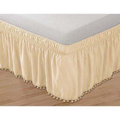 Elegant Comfort Luxury Pom Pom Bed Skirt