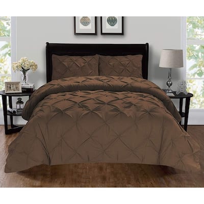 Elegant Comfort Luxury Super-Soft 3-Piece Pintuck Design Duvet Cover Set
