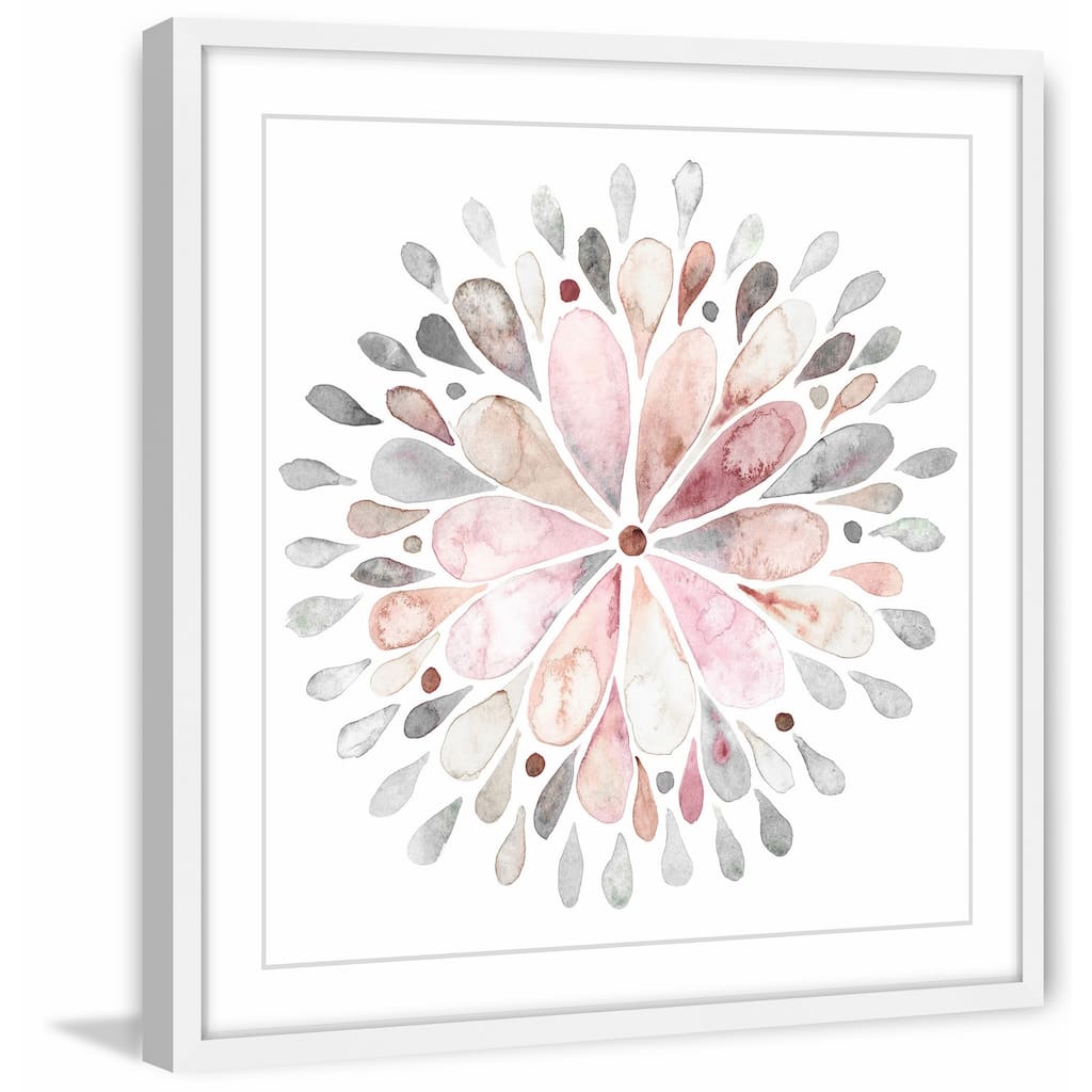 'Fading Flower' Framed Painting Print - Multi-Color