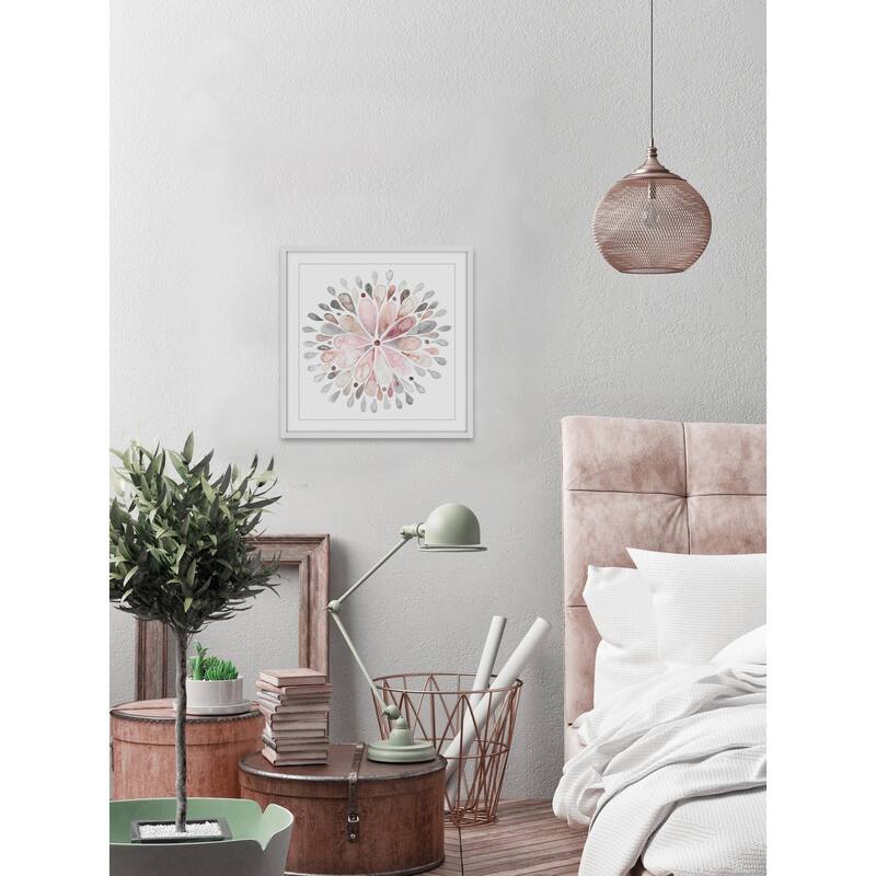 'Fading Flower' Framed Painting Print - Multi-Color