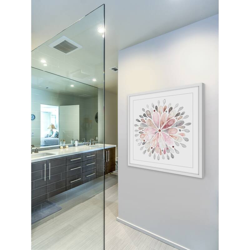 'Fading Flower' Framed Painting Print - Multi-Color