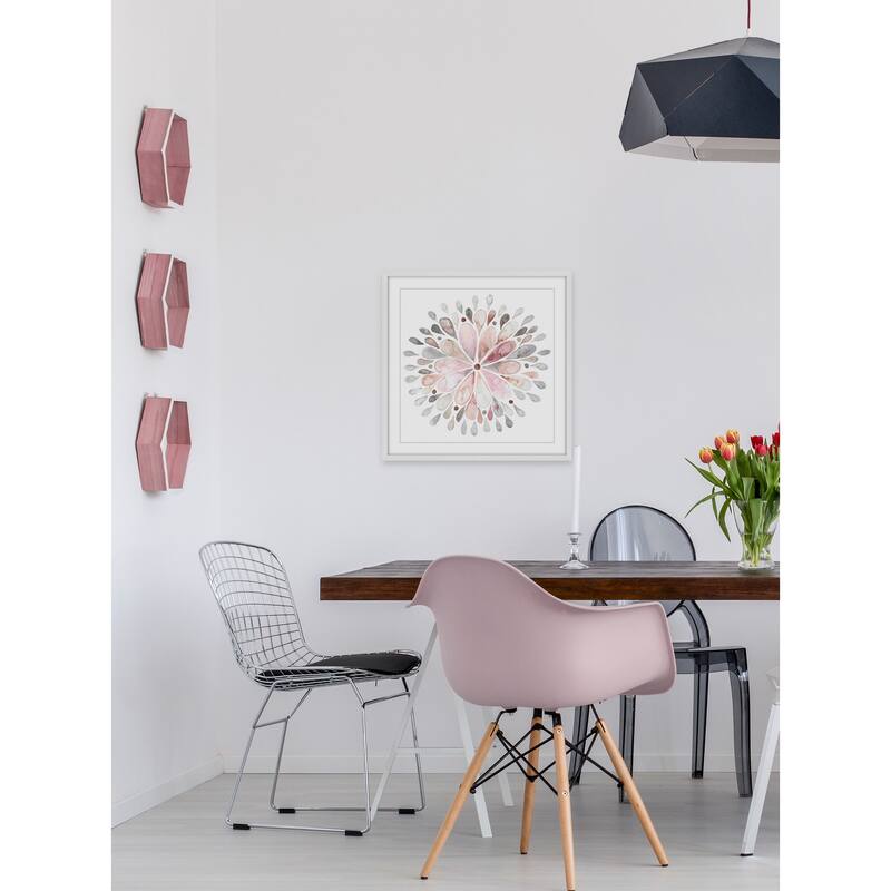 'Fading Flower' Framed Painting Print - Multi-Color