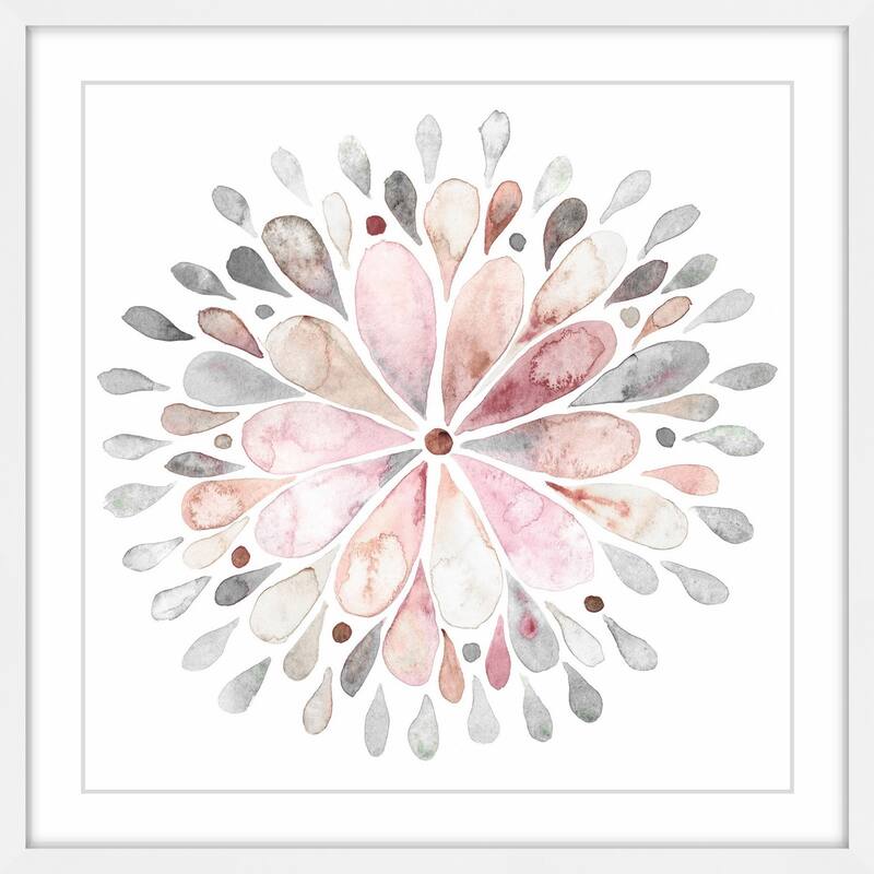'Fading Flower' Framed Painting Print - Multi-Color