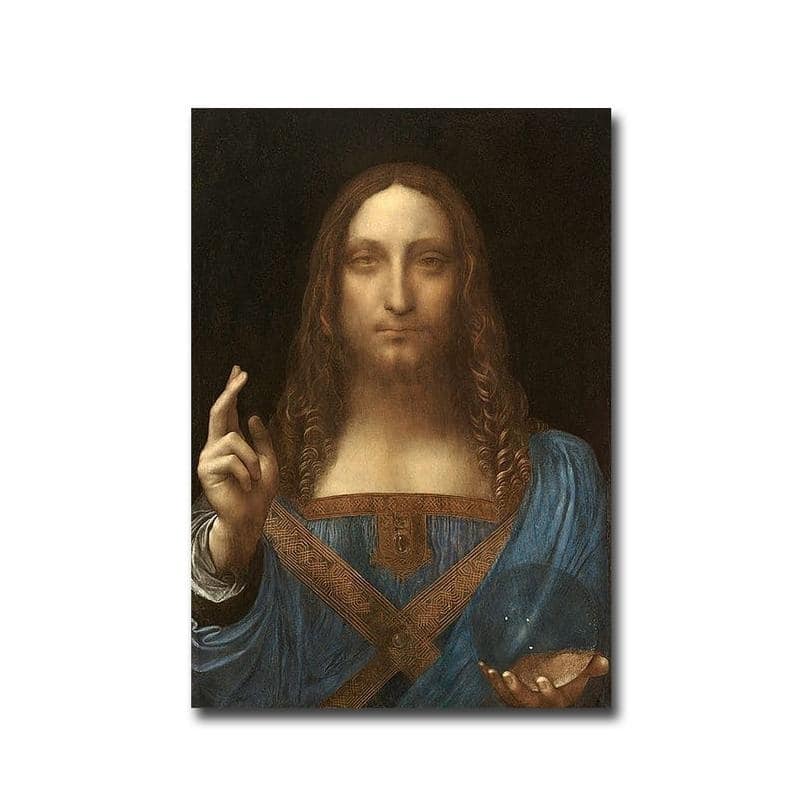 Salvatore Mundi by Leonardo da Vinci Gallery Wrapped Canvas Giclee Art (20 in x 14 in, Ready to Hang)
