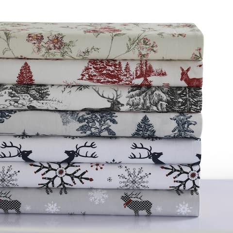 200-GSM Heavyweight Soft Flannel Printed Oversized Duvet Cover Set
